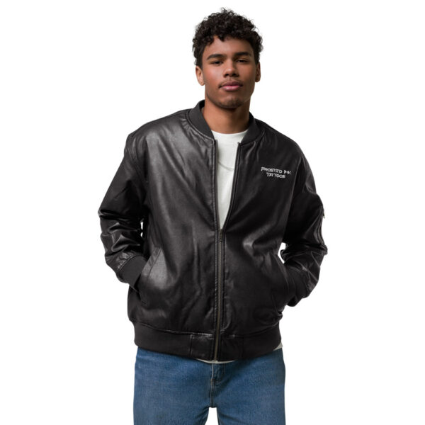Leather Bomber Jacket - Image 3