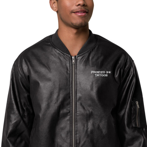 Leather Bomber Jacket - Image 2